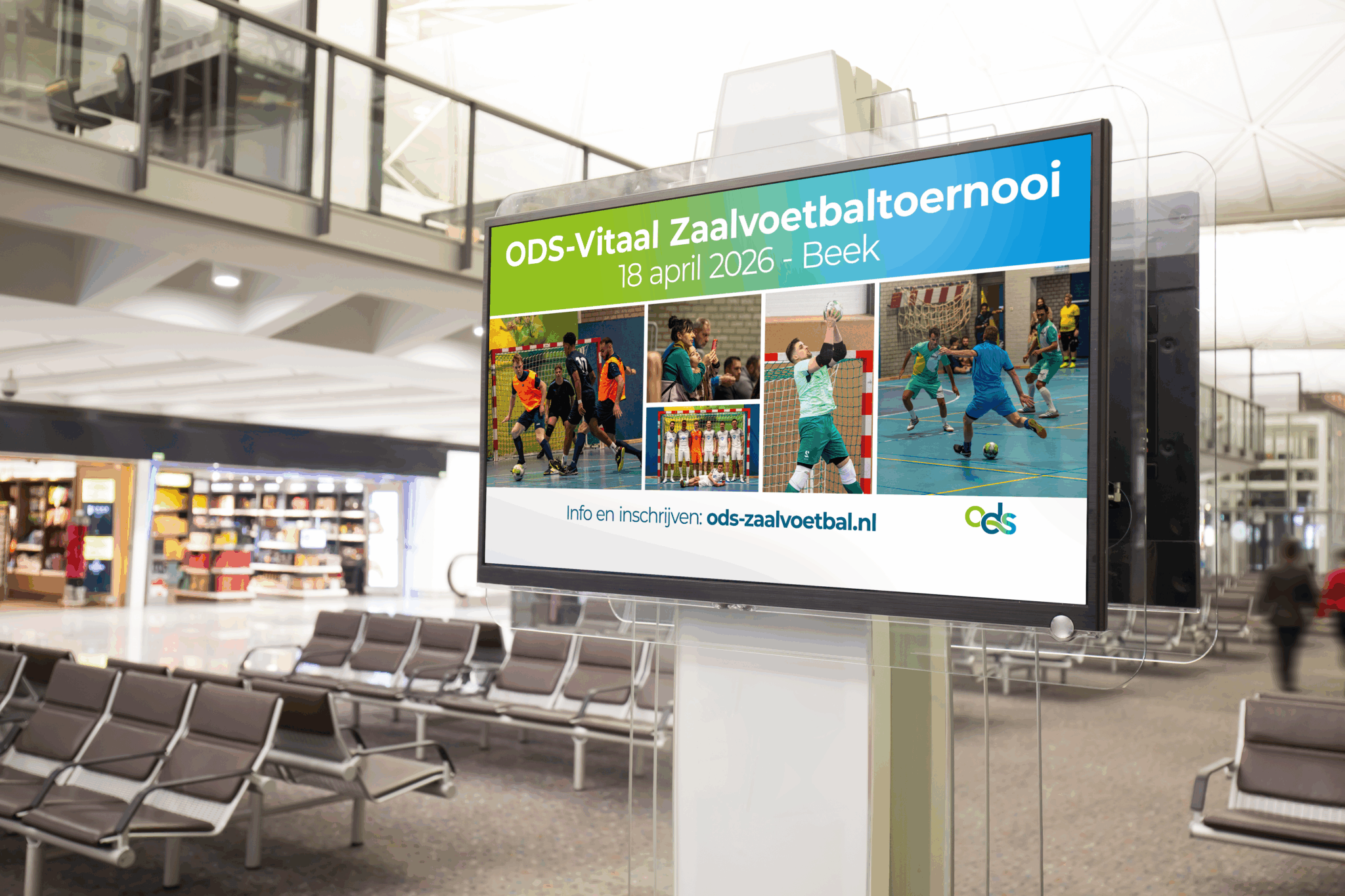 mock up narrowcasting Zaalvoetbal